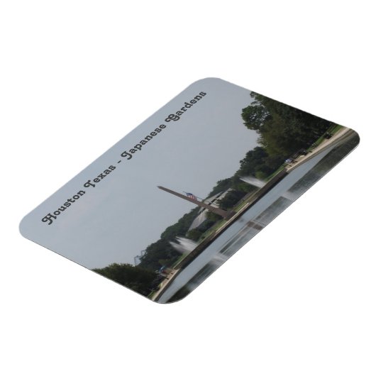 ヒューストンテキサス州日本の – ガーデン – フレキシブル写真 マグネット (左側)