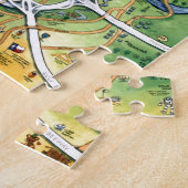 ヒューストンテキサス州漫画の地図 ジグソーパズル (側面)