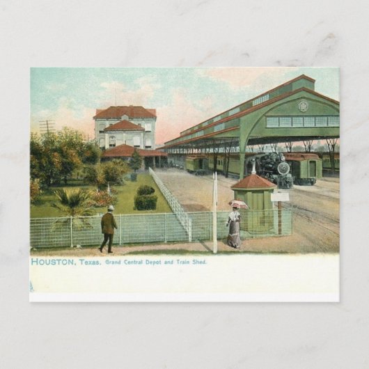 ヒューストンテキサス州1905グランドセントラルステーション ポストカード (正面)
