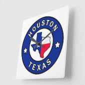 ヒューストンテキサス州 スクエア壁時計 (傾斜)