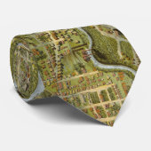 ヒューストンテキサス州(1891年)のヴィンテージの地図 ネクタイ (ロール)