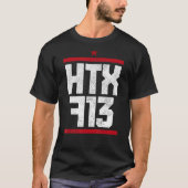 ヒューストンテキサス州HTX 713エリアコードヴィンテージプライド1 Tシャツ (正面)