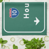 ヒューストンテキサス州txの州間幹線道路の高速道路の道: キッチンタオル (折り畳み)