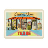ヒューストンテキサス州TXオールドヴィンテージ旅行記念品 マグネット (横)