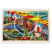 ヒューストンテキサス州TXヴィンテージ大文字葉書 ラージペーパーバッグ (正面)