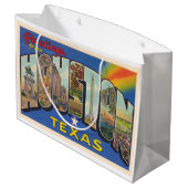 ヒューストンテキサス州TXヴィンテージ大文字葉書 ラージペーパーバッグ (裏面アングル)