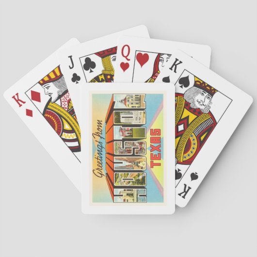 ヒューストンテキサス州TX古いヴィンテージ旅行記念品 トランプ (裏面)