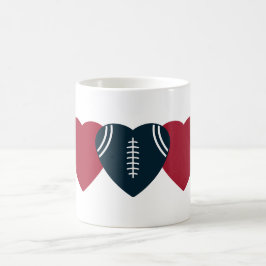 ヒューストンテキサンズサッカーハートデザイン コーヒーマグカップ