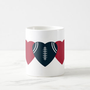 ヒューストンテキサンズサッカーハートデザイン コーヒーマグカップ