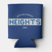 ヒューストンハイツブルーアンドホワイトタイル 缶クーラー (正面)