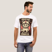 ヒューストン問題おもしろい猫 Tシャツ (正面フル)