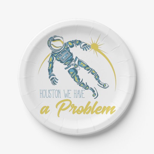 ヒューストン問題がある ペーパープレート (正面)