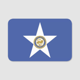 ヒューストン国旗が付いた愛国的な名前タグ 名札