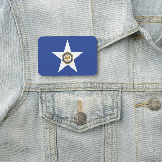 ヒューストン国旗が付いた愛国的な名前タグ 名札 (インサイチュ)