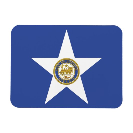 ヒューストン国旗を持つフレキシブルなフォトマグネット マグネット (横)