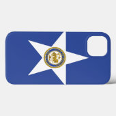 ヒューストン国旗を持つ愛国的なIpadの航空事件 Case-Mate iPhoneケース (裏面 (横))