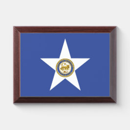 ヒューストン国旗を持つ愛国賞の額 表彰プラーク