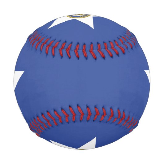 ヒューストン国旗を持つ愛国野球 野球ボール (正面)