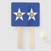 ヒューストン国旗を掲げたハンドファンのセット ハンドファン (正面&裏面)