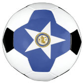 ヒューストン国旗を掲げた愛国的なサッカーボール サッカーボール (回転)