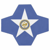 ヒューストン国旗を掲げた愛国的なサッカーボール サッカーボール (フラット)