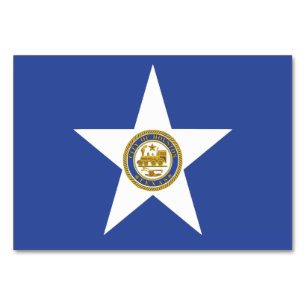 ヒューストン国旗を掲げた愛国的なテーブルカード テーブルナンバー