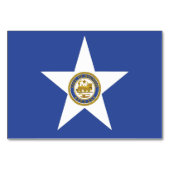 ヒューストン国旗を掲げた愛国的なテーブルカード テーブルナンバー (裏面)