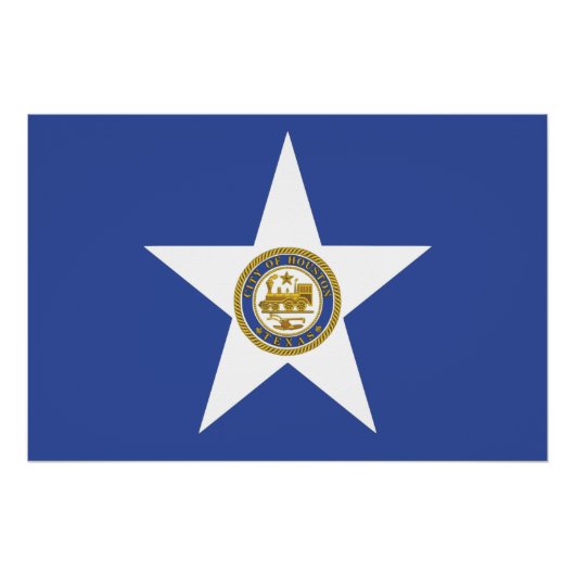 ヒューストン国旗を掲げた愛国的な壁のポスター ポスター (正面)