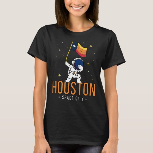 ヒューストン宇宙シティ宇宙飛行士ダビングテキサス州 Tシャツ (正面)