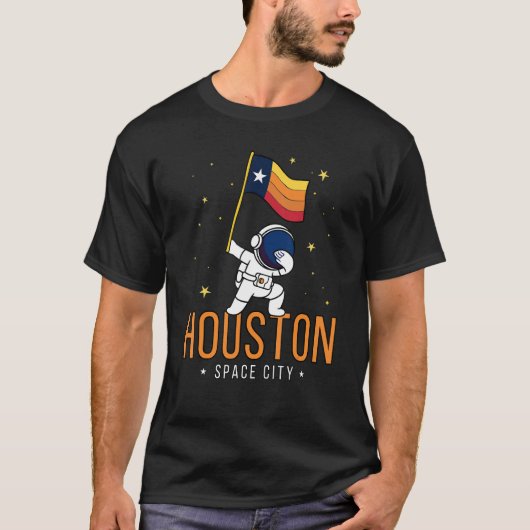 ヒューストン宇宙シティ宇宙飛行士ダビングテキサス州 Tシャツ (正面)