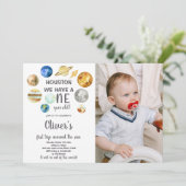 ヒューストン宇宙誕生日招待状と写真 招待状 (スタンド正面)