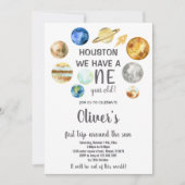 ヒューストン宇宙誕生日招待状 招待状 (正面)