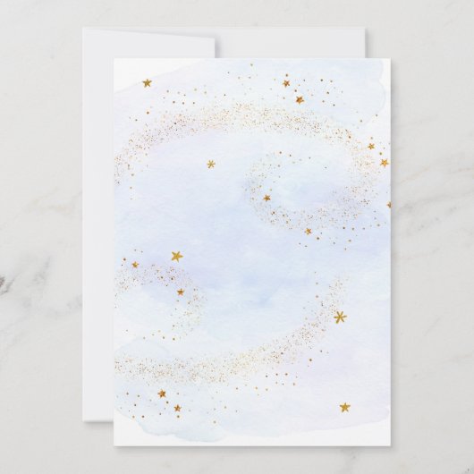 ヒューストン宇宙飛行士宇宙の赤ちゃんシャワー 招待状 (裏面)