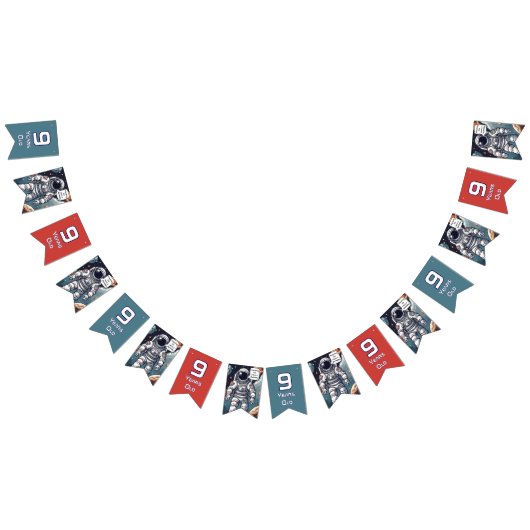 ヒューストン宇宙飛行士誕生日だ！ バンティングフラッグ (全)