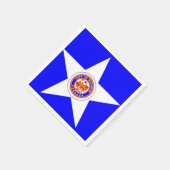 ヒューストン市テキサス州州旗紙ナプキンス スタンダードカクテルナプキン (角)