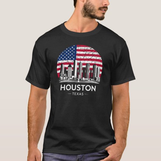 ヒューストン市テキサス州旗 Tシャツ (正面)