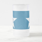 ヒューストン市旗テキサス州すりガラス製ビール フロストグラスビールジョッキ (中央)