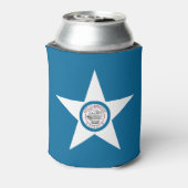 ヒューストン市旗テキサス州クーラーボックス 缶クーラー (缶裏面)