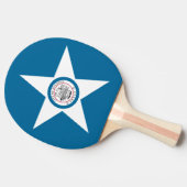 ヒューストン市旗テキサス州卓球ラケット 卓球ラケット (横)