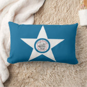 ヒューストン市旗テキサス州腰枕 ランバークッション (ブランケット)