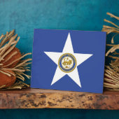 ヒューストン市旗プラーク フォトプラーク (側面)