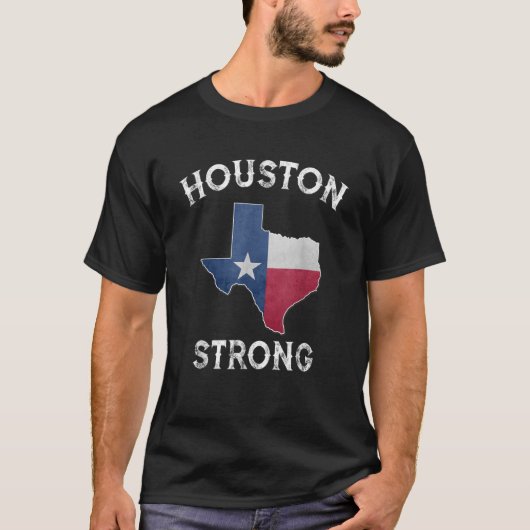 ヒューストン強州のテキサス州国旗Tシャツ Tシャツ (正面)