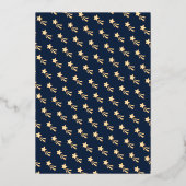 ヒューストン我々は男の子の宇宙を持っている 箔招待状 (裏面)