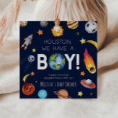 ヒューストン我々は男の子の宇宙銀河系ベビーシャワーを持っている フェイバータグ