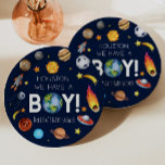 ヒューストン我々は男の子の宇宙銀河系ベビーシャワーを持っている ペーパープレート<br><div class="desc">これらはヒューストン私たちは男の子宇宙銀河系ベビーシャワー紙プレートを持っている！</div>