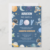 ヒューストン男の子のシャワーを浴びる 招待状 (正面)