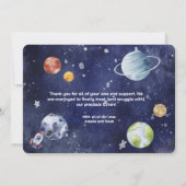 ヒューストン男の子の生まれたばかりの誕生発表 招待状 (裏面)