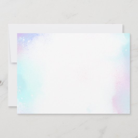 ヒューストン私たちは女の子の宇宙の赤ちゃんシャワーを持っている 招待状 (裏面)