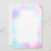 ヒューストン私たちは女の子の宇宙の赤ちゃんシャワーを持っている 招待状 (裏面)