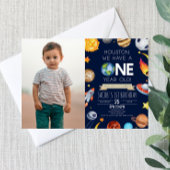 ヒューストン私たちは1歳の1歳の誕生日パーティーを持っている 招待状